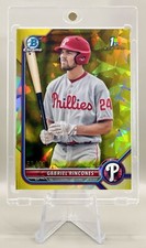Gabriel Rincones 2022 1st Bowman Chrome Draft Yellow Sapphire Refractor #/99 SP
