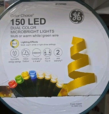 GE Color Choice 150 Ct 43' Multi-function Color Changing LED Micro String Lights