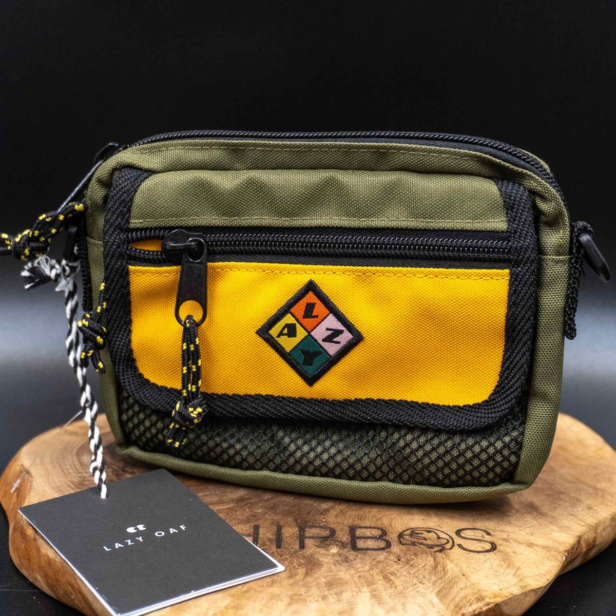 Lazy Oaf Khaki Zip Flap Bag Cross Body Bag