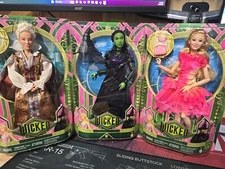  Mattel Wicked Movie Glinda, Elphaba, Morrible, Set Lot Of 3 URL Error Misprint