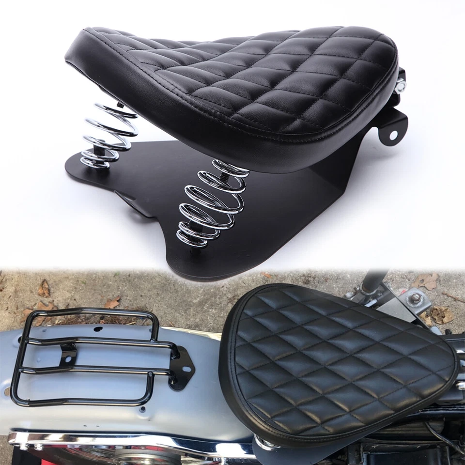Black Motorcycle Solo Seat 3" Spring Base Saddle For Suzuki Marauder VZ 800 BR9 - Image 4 of 4