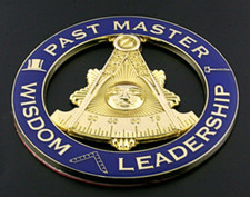 Masonic Past Master Car Emblem With Wisdom And Leadership