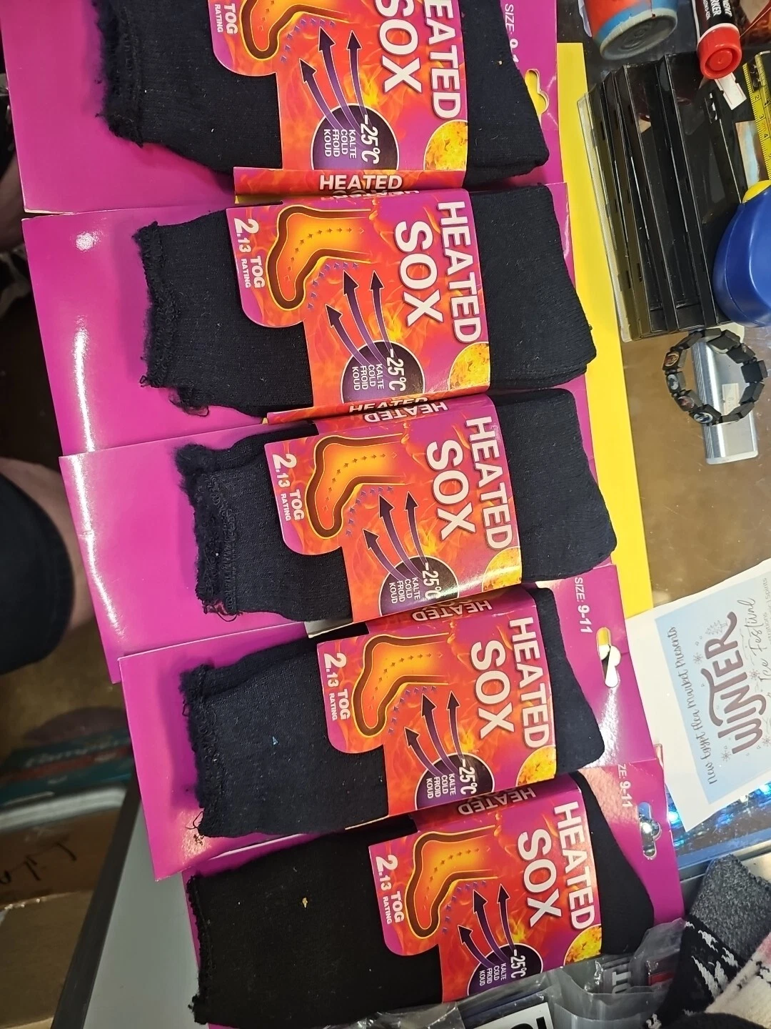 Lot Of 5 Heated Sox Size 9-11