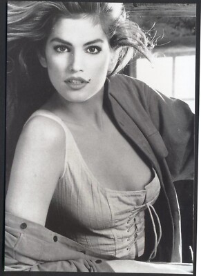 Moderne Glamour Postkarte: Top Model CINDY CRAWFORD. Kostenloser Versand UK