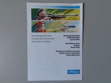 Vintage 1991 Walther Luftgewehr Werbebroschüre, Papiere Ephemera, CP3 LPM1 P88