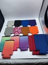 Lot of 15 Can Koozie coolers Huggie Sleeves Different Sizes  Colors Sublimation