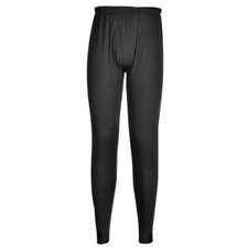 Image of Portwest Mens Thermal Baselayer Leggings Black L
