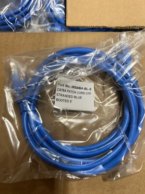 (10) Pack 5  CAT6A UTP Patch Cable Cord Blue