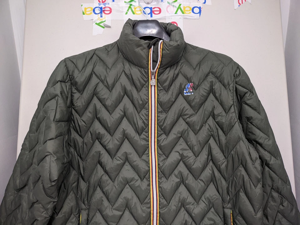 Chaqueta K Way Para Hombres L San Valentín Plumón Cremallera Acolchada Cuello Alto Peso Ligero Sólido Foto 3 de 4