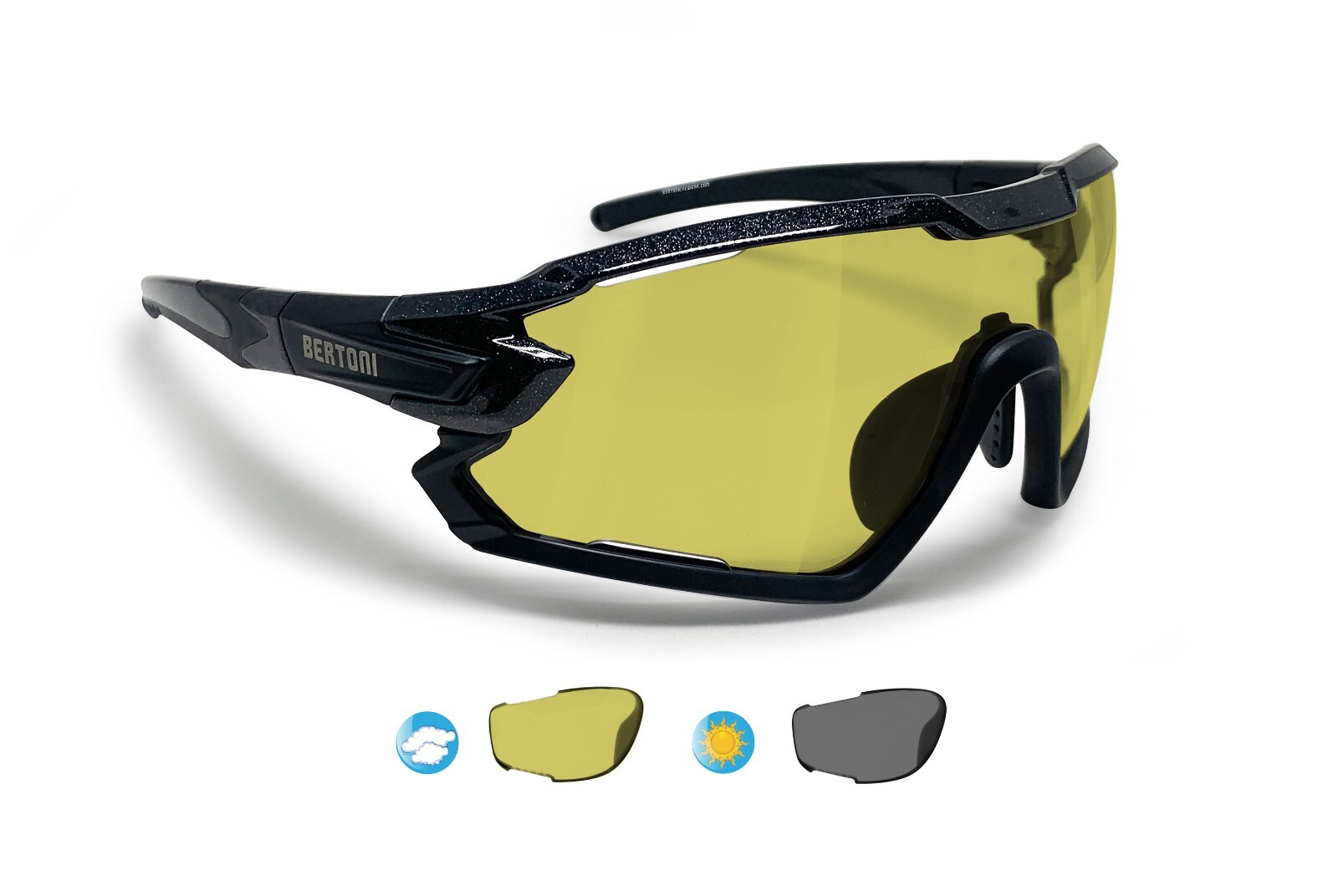 Bertoni Gafas Ciclismo Running MTB Esquí Tennis Fotocromaticas QUASAR