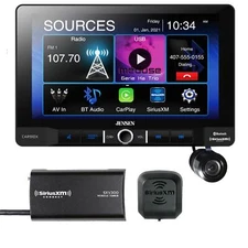 Jensen CAR910W Multimedia Receiver + SiriusXM Tuner + Bullet Style Backup Camera