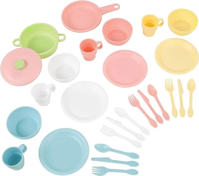 Plastic Cookware Set Kidkraft Modern Multi Colors 27 Piece Playset New - Image 2 of 4