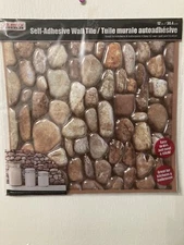 Tool Bench Hardware Self Adhesive Brown and White Wall Tile, 12 x 12 in.