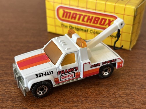 1987 Matchbox MB21 GMC Wrecker Frank's Getty Tow Truck White 1/72 With Box. - Picture 3 of 6