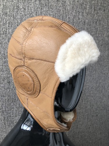 Handmade Real Fur Leather Aviator Hat 