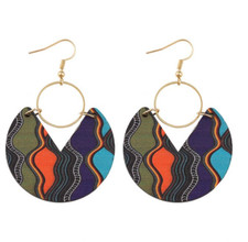 African pattern earrings for women, very light weight, colorful and stylish 