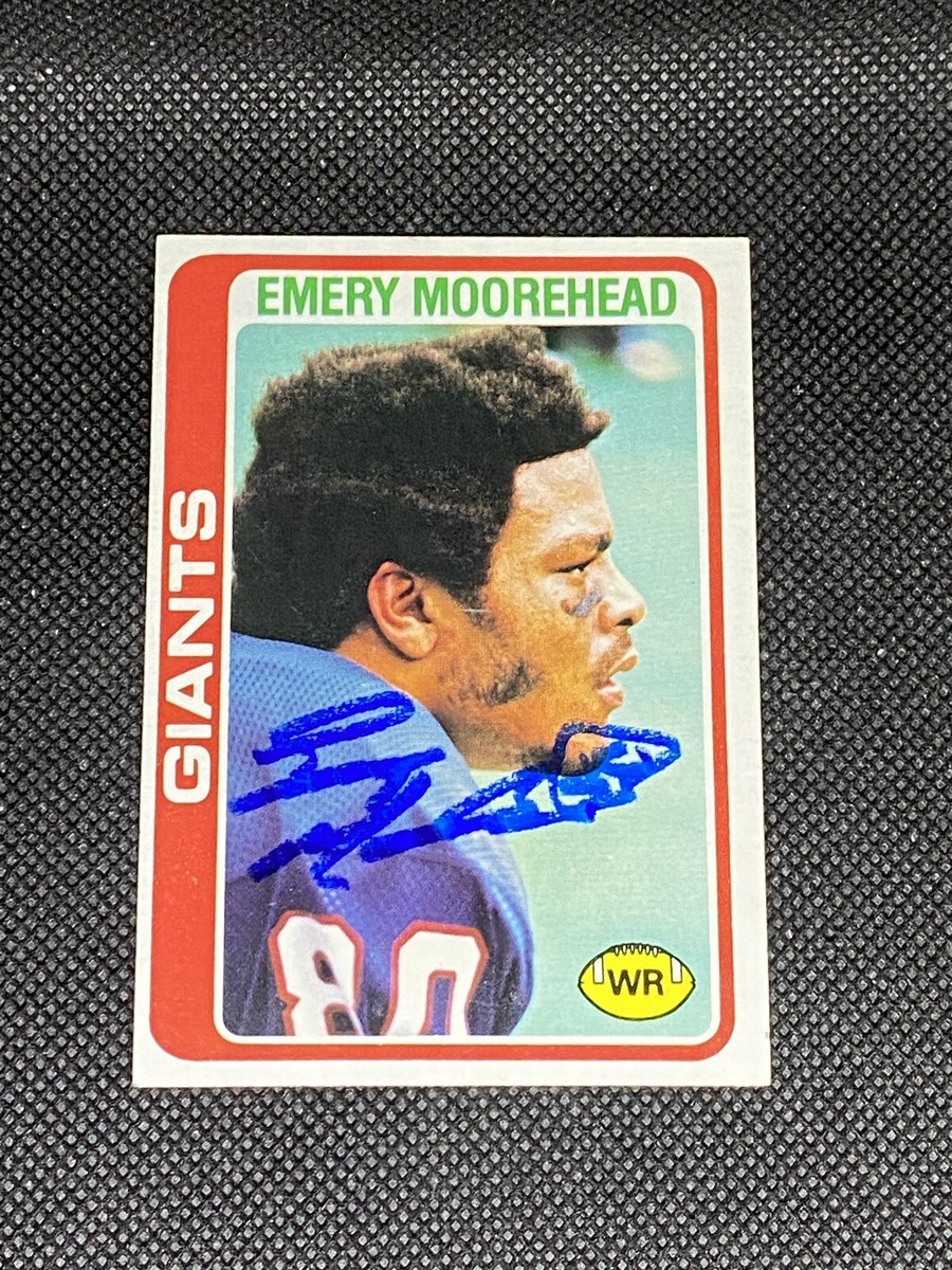 Emery Moorehead New York Giants 1978 Topps Signed Auto Card #228