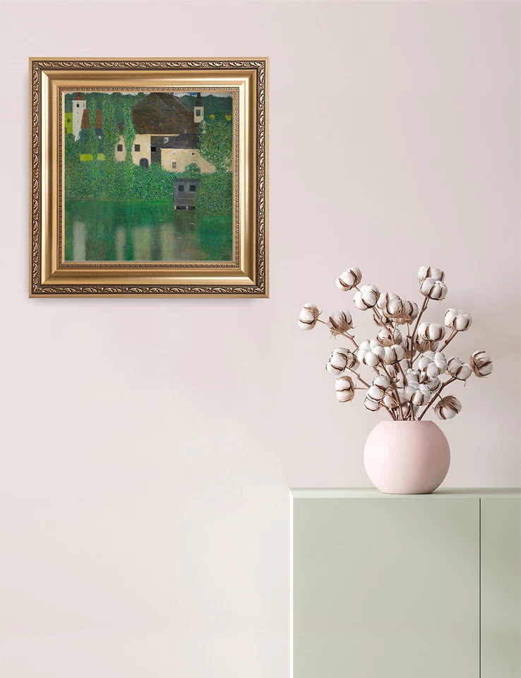 Arte de parede DECORARTS Water Castle por Gustav Klimt impressão giclée 22" x 22" - Imagem 4 de 4