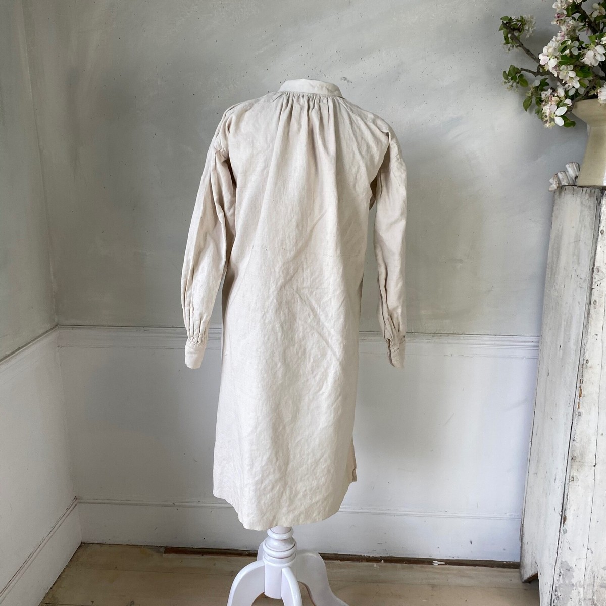 Antique Night Shirt Chemise White Nightgown Undergarment