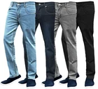 Mens Slim Fit Jeans Classic Look Stretch Denim Basic Pants All Waist & Leg Sizes