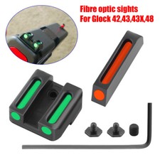 New Red Front  Green Rear Fiber Optics Sight Set For Glock 42/43/43X/48 Handgun