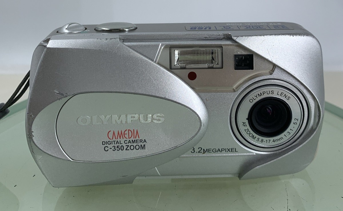 Olympus CAMEDIA 350 Zoom 3.2MP Digital Camera - Silver for sale