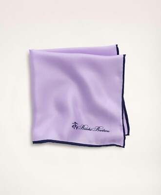 Brooks Brothers Purple Pocket Square/Handkerchief/Hanky Silk New MSRP $29.50