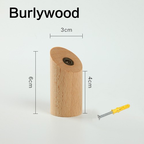 Solid Oak Walnut Wooden Wall Mounted Hook Pegs Hallway Coat Clothes Hanger - Picture 13 of 18