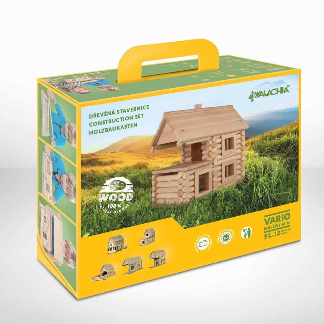 Walachia 31 - VARIO MASSIVE MINI 91 pezzi 100% naturale legno di betulla