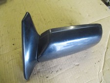 MAZDA 121 SALOON ~ LEFT MANUAL DOOR MIRROR & GLASS DARK BLUE  FROM 1991 YEAR CAR