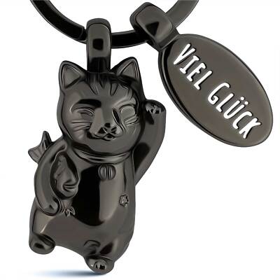 Schlüsselanhänger Katze Glückskatze Winkekatze Glücksbringer Lucky Cat Anhänger