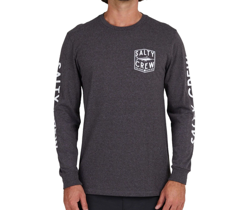 SALTY CREW FISHERY Men's L/S T-Shirt - Charcoal Heather - Small - NWT - Bild 1 von 2