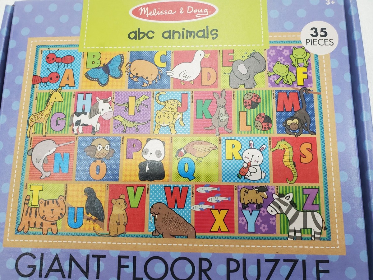 Melissa and Doug ABC animals Giant Floor Puzzle. 35 Pieces. . Age Melissa and Doug ABC animals Giant Floor Puzzle. 35 Pieces. . Age