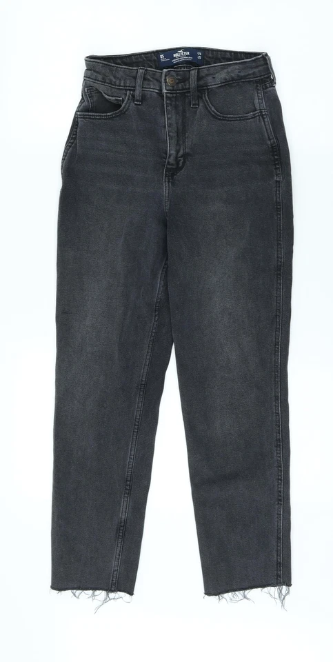 Hollister Womens Grey Cotton Blend Mom Jeans Size W24 L24