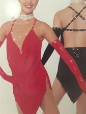 Dance Costume Jazz Tap Skate Large Child Art stone Red For Our World