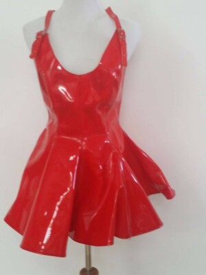 sexy red latex dress womens halloween costume red latex dress s/m cute sexy fun unique quality