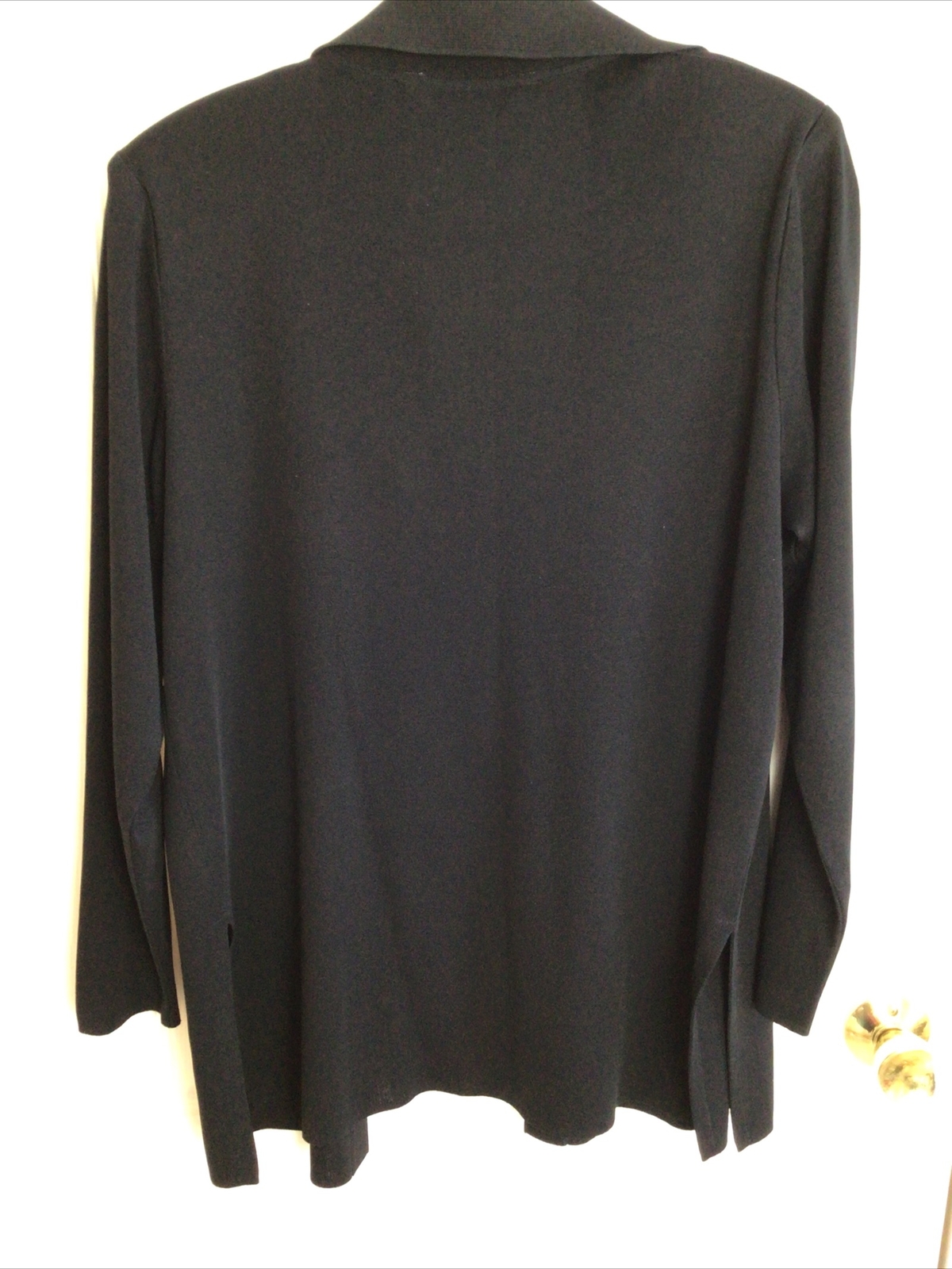 Exclusively Misook Black Collared Open Front Side… - image 3