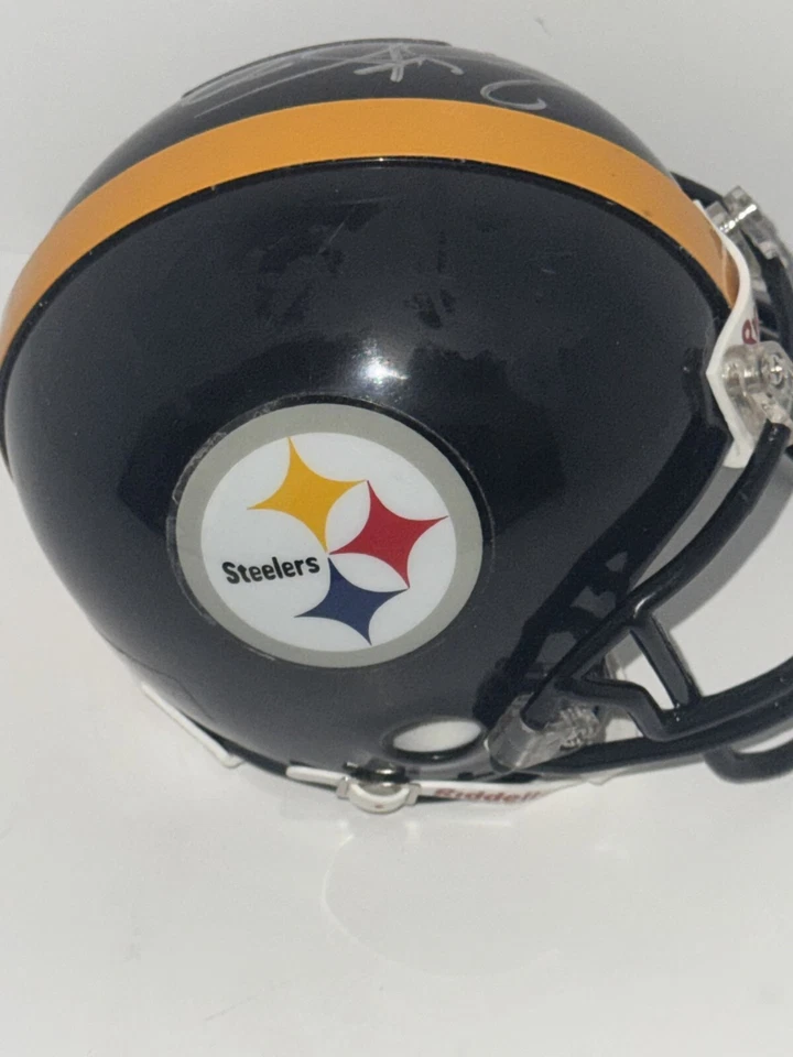ПОДПИСАННЫЙ DUCE STALEY СУПЕРКУБОК PITTSBURGH STEELERS XL ЧЕМПИОНЫ МИНИ ШЛЕМ IMPERFEC - Изображение 2 из 2