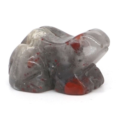 Estatua de rana tallada en piedra de 1,5" gemas naturales cristal reiki curación figura decoración - Imagen 18 de 36
