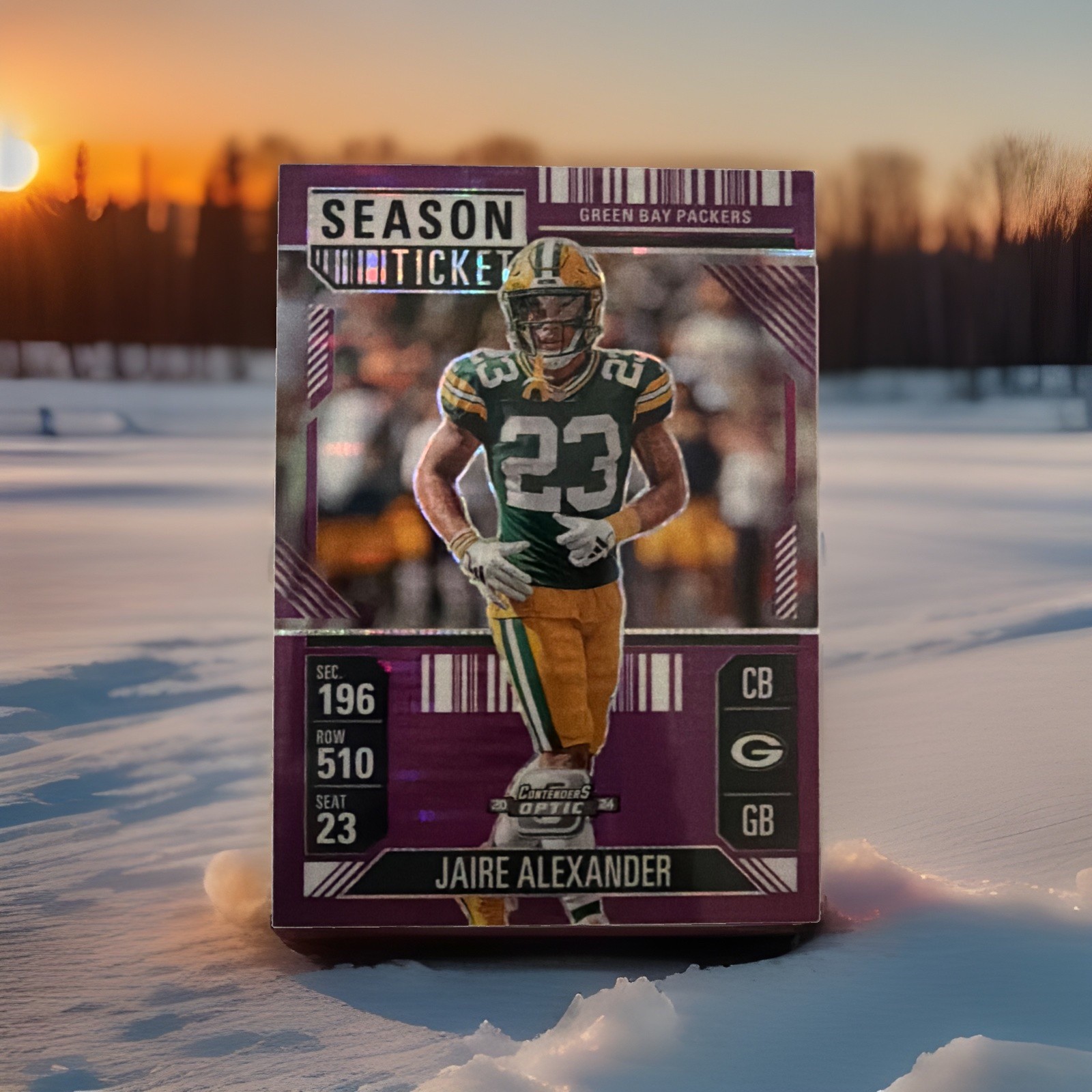 2024 Panini Contenders Optic - Jaire Alexander #19 Purple Pulsar Prizm /37