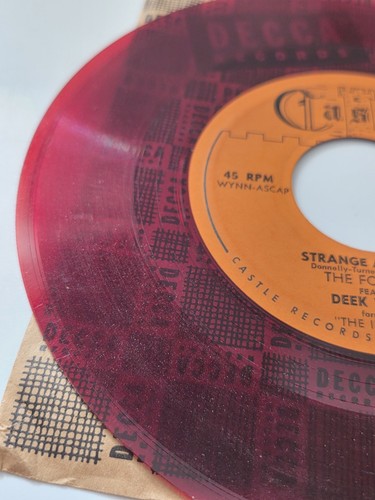 The Four Dots Deek Watson Red 45rpm Record Saturday Night Function Strange As It - Picture 2 of 6