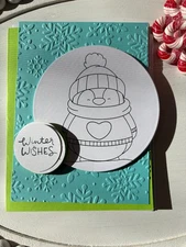 DIY Handmade Greeting Card Kit Winter Wishes Set of 6 cards and Envelopes