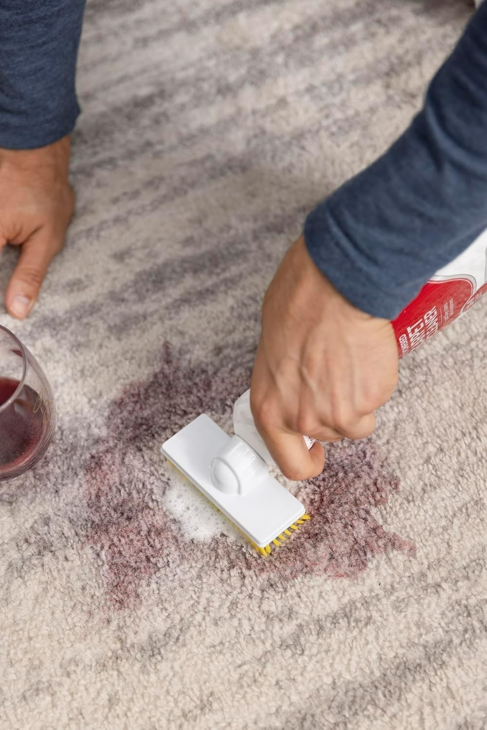 Carpet Cleaner with Brush | Oxy-Powered Foam for Spot Stain Removal | 13.5 Fl Oz