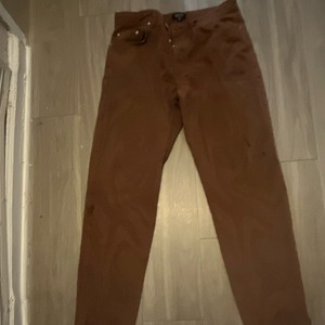 English Laundry Men's Brown Solid Cotton Blend 5-Pocket Pants Waist 32 Sz 34