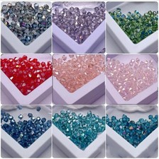 4mm Bicone Perlen Glasperlen Doppelkegel Schmuck Basteln 80Stk/2,9€