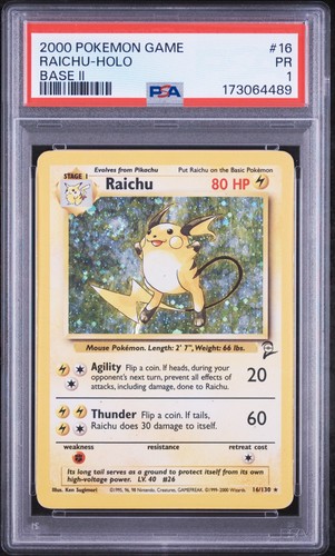 Raichu graded PSA 1 for sale on eBay