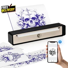 Stencil Printer Wireless Bluetooth Tattoo Printer with 2500Mah Battery Port.....