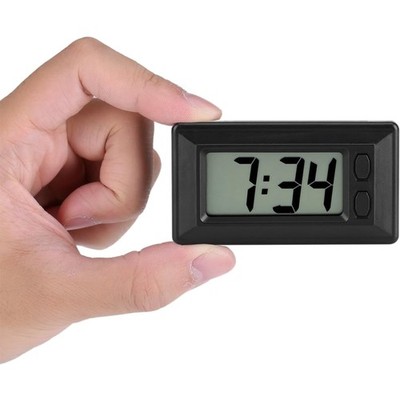 Mini Digitaluhr LCD Motorrad Tisch Auto Büro Kalender 24 Stunden 7,7x4,2 cm