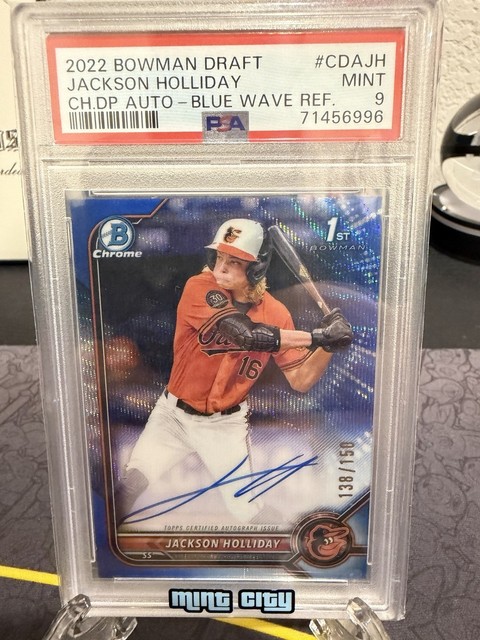 Jackson Holliday 2022 Bowman Bowman Draft Rookie Autographs Refractor