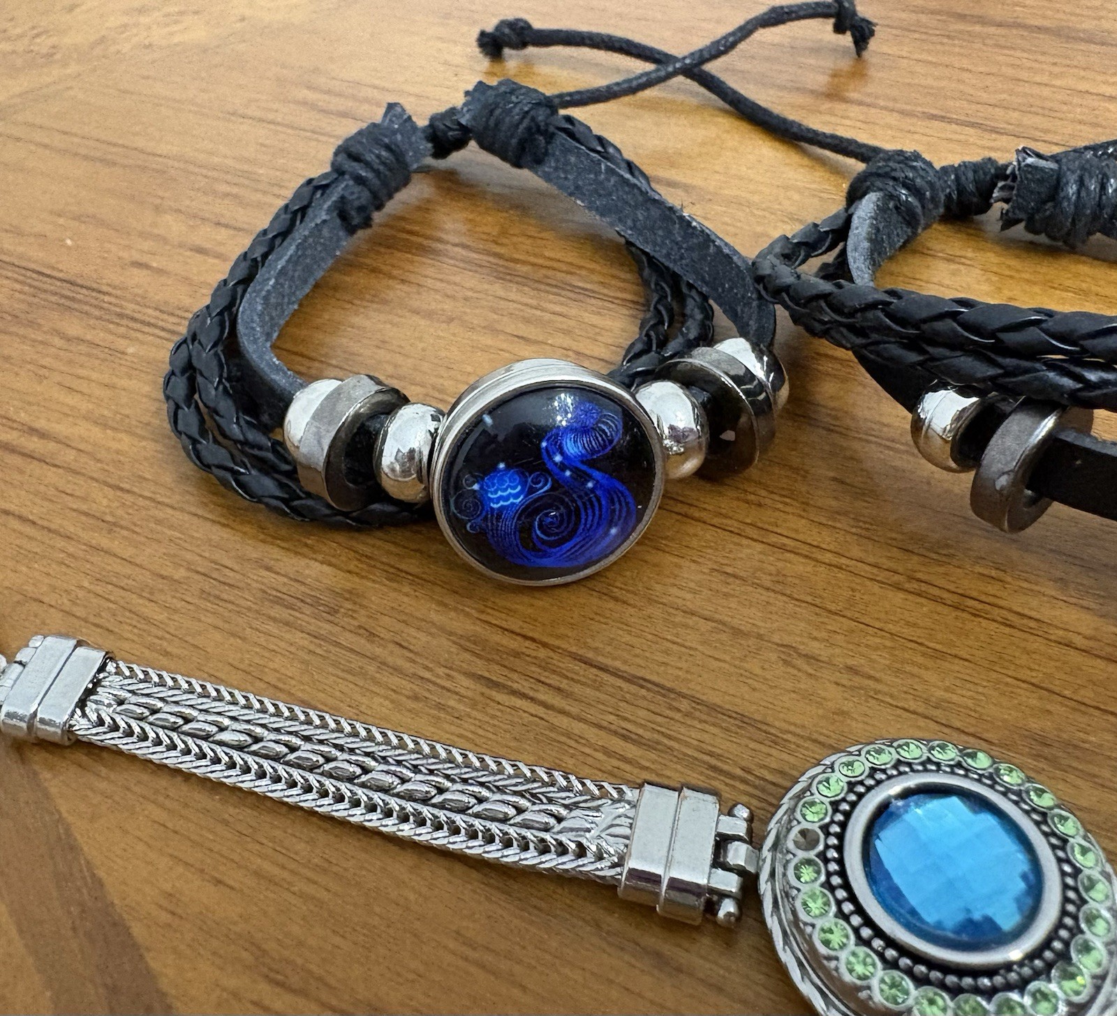 Four Gingersnap Button Bracelets Aries Gemini Zod… - image 2